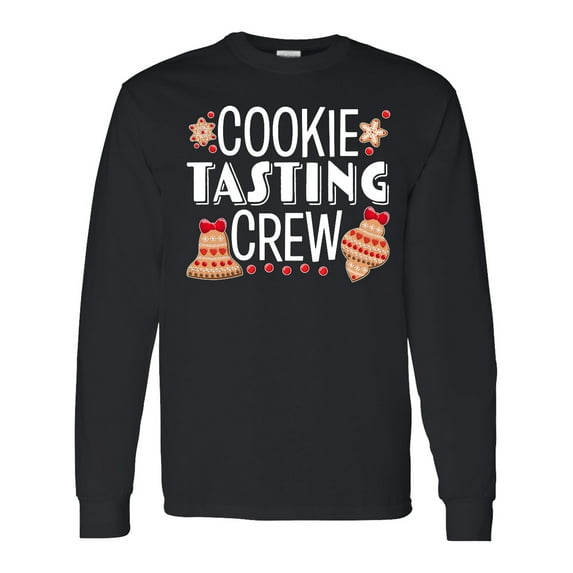 Inktastic Christmas Cookie Tasting Crew with Holiday Cookies Long Sleeve T-Shirt