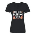 thumbnail image 1 of Inktastic Christmas Cookie Tasting Crew with Holiday Cookies Women's V-Neck T-Shirt, 1 of 5
