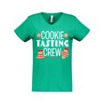 thumbnail image 1 of Inktastic Christmas Cookie Tasting Crew with Holiday Cookies Women's V-Neck T-Shirt, 1 of 5