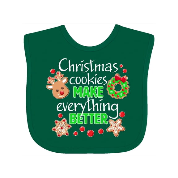 Inktastic Christmas Cookies Make Everything Better Boys or Girls Baby Bib