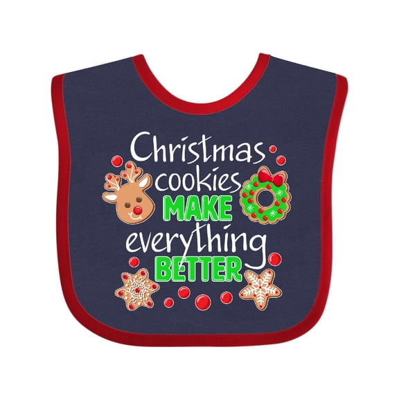 Inktastic Christmas Cookies Make Everything Better Boys or Girls Baby Bib