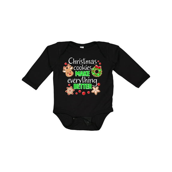 Inktastic Christmas Cookies Make Everything Better Boys or Girls Long Sleeve Baby Bodysuit