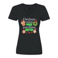 thumbnail image 1 of Inktastic Christmas Cookies Make Everything Better Women's V-Neck T-Shirt, 1 of 5