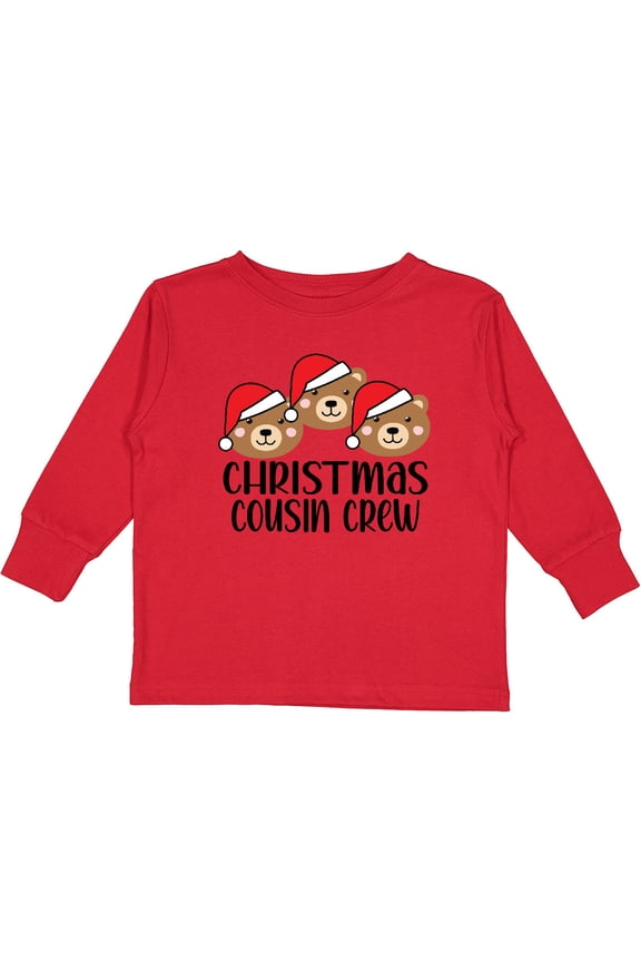 Christmas Cousin Crew Boys or Girls Long Sleeve Toddler T-Shirt
