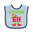 thumbnail image 1 of Inktastic Christmas Cousin Elf Boys or Girls Baby Bib, 1 of 4