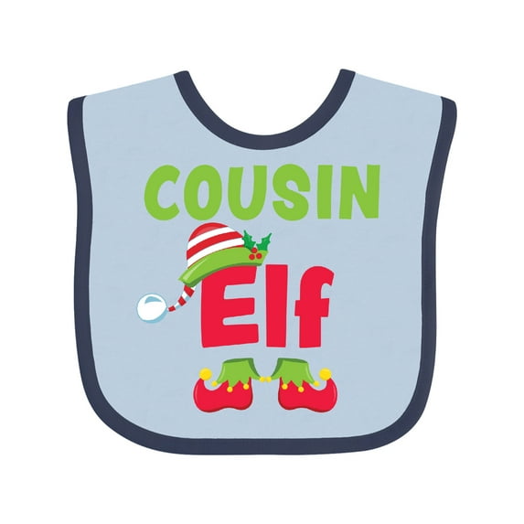 Inktastic Christmas Cousin Elf Boys or Girls Baby Bib