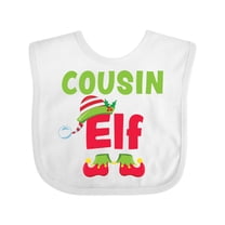 Inktastic Christmas Cousin Elf Boys or Girls Baby Bib