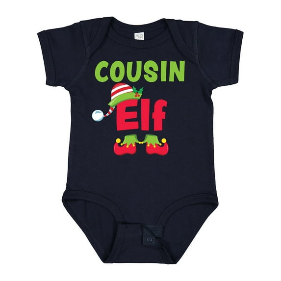 Inktastic Christmas Cousin Elf Boys or Girls Baby Bodysuit