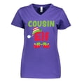 thumbnail image 1 of Inktastic Christmas Cousin Elf Women's V-Neck T-Shirt, 1 of 5