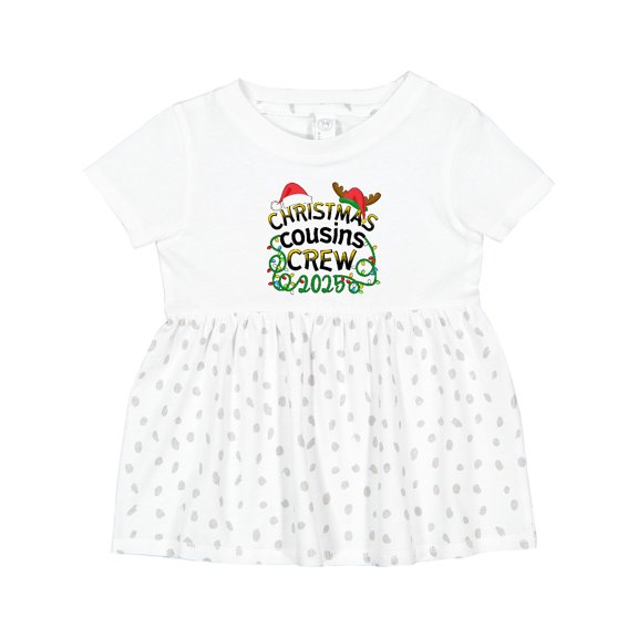 Inktastic Christmas Cousins Crew 2025 Girls Baby Dress