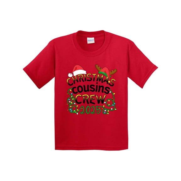 Inktastic Christmas Cousins Crew 2025 Youth T-Shirt