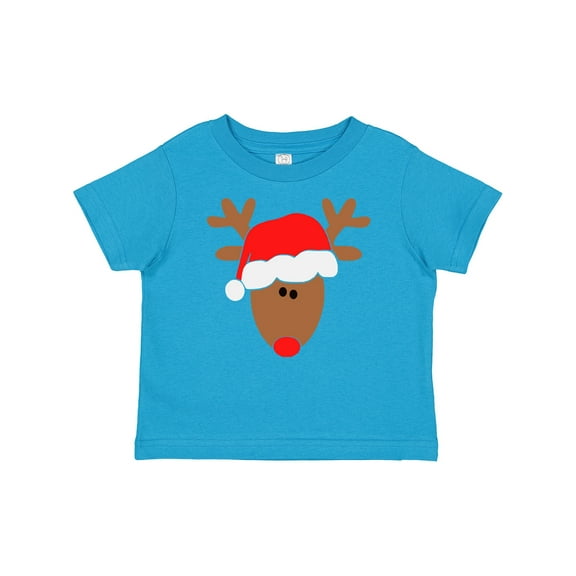 Inktastic Christmas Cute Reindeer in Santa Hat Boys or Girls Baby T-Shirt