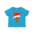 thumbnail image 1 of Inktastic Christmas Cute Reindeer in Santa Hat Boys or Girls Toddler T-Shirt, 1 of 5