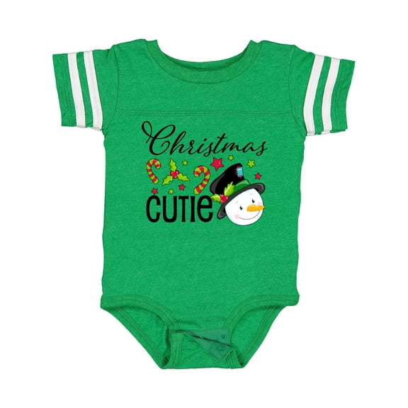 Inktastic Christmas Cutie snowman Boys or Girls Baby Bodysuit