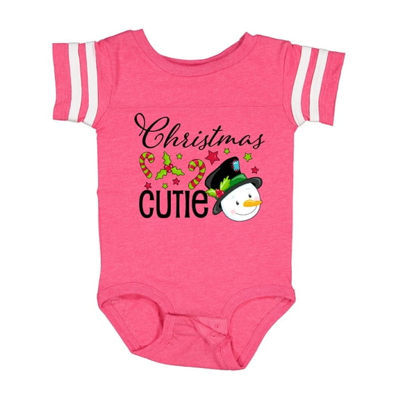 Inktastic Christmas Cutie snowman Boys or Girls Baby Bodysuit