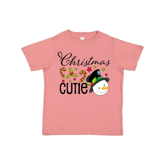 Inktastic Christmas Cutie snowman Boys or Girls Toddler T-Shirt