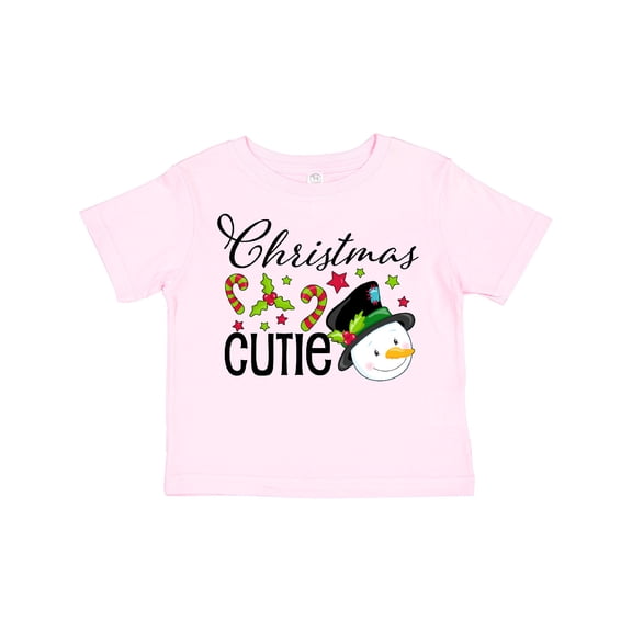 Inktastic Christmas Cutie snowman Boys or Girls Toddler T-Shirt
