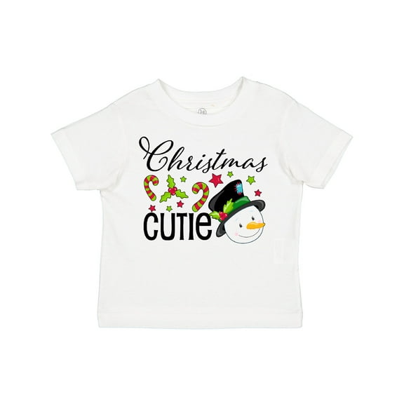 Inktastic Christmas Cutie snowman Boys or Girls Toddler T-Shirt