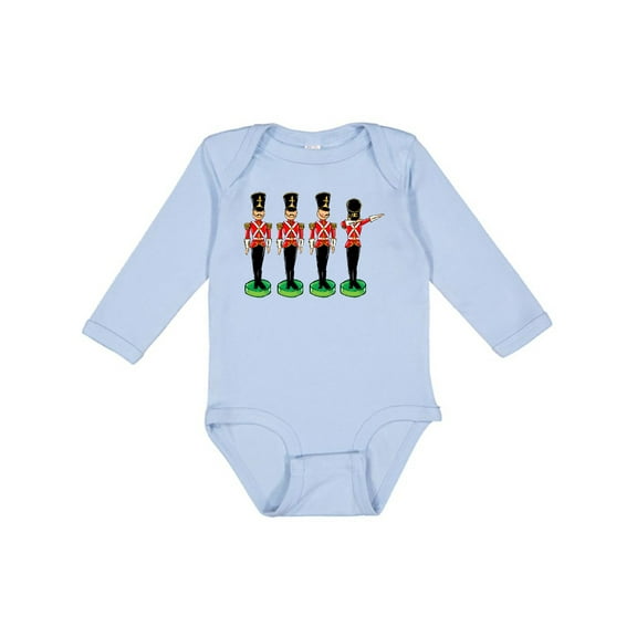 Inktastic Christmas Dabbing Tin Soldier Boys or Girls Long Sleeve Baby Bodysuit
