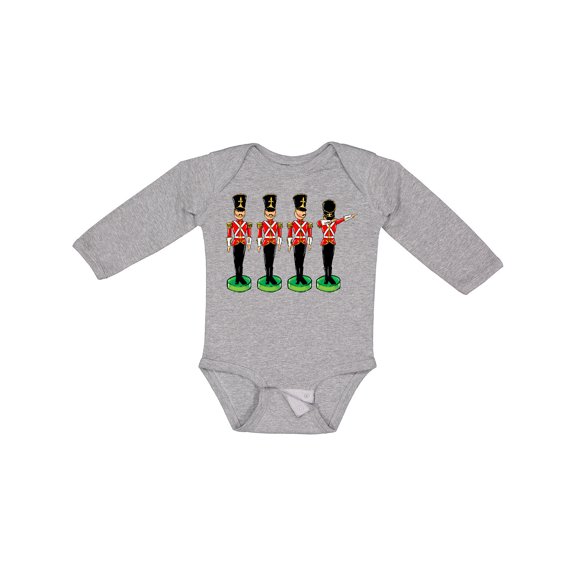 Inktastic Christmas Dabbing Tin Soldier Boys or Girls Long Sleeve Baby Bodysuit