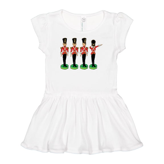 Inktastic Christmas Dabbing Tin Soldier Girls Baby Dress