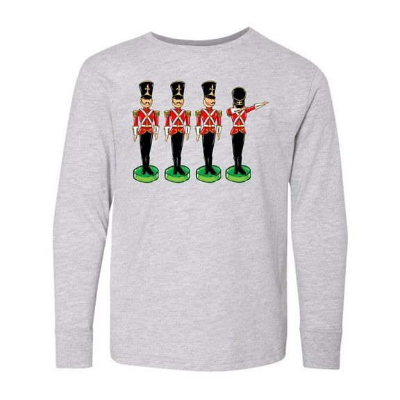 Inktastic Christmas Dabbing Tin Soldier Long Sleeve Youth T-Shirt