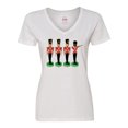 thumbnail image 1 of Inktastic Christmas Dabbing Tin Soldier Women's V-Neck T-Shirt, 1 of 5
