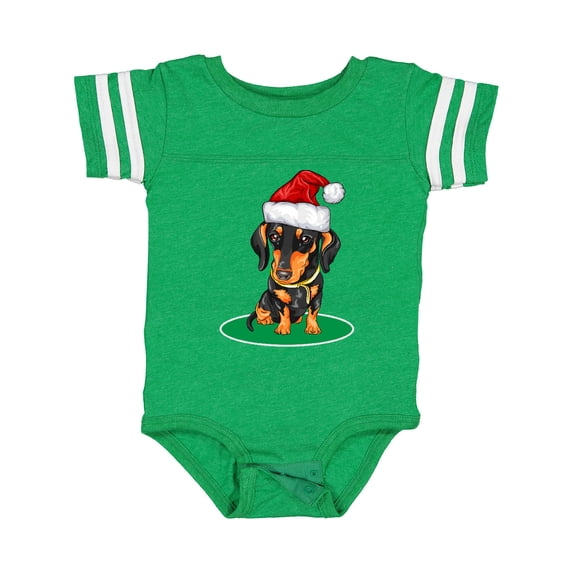 Inktastic Christmas Dachshund Dog Santa Boys or Girls Baby Bodysuit