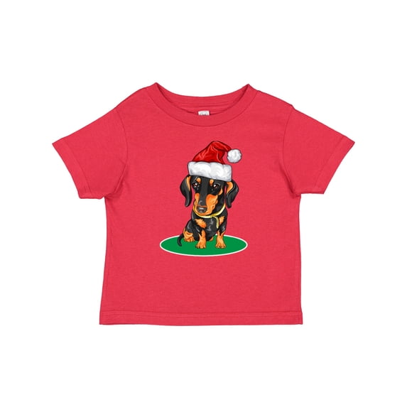 Inktastic Christmas Dachshund Dog Santa Boys or Girls Baby T-Shirt