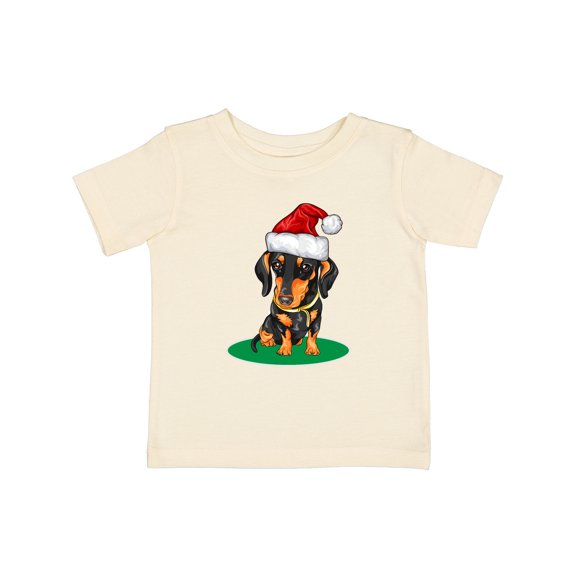Inktastic Christmas Dachshund Dog Santa Boys or Girls Baby T-Shirt