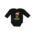 thumbnail image 1 of Inktastic Christmas Dachshund Dog Santa Boys or Girls Long Sleeve Baby Bodysuit, 1 of 5