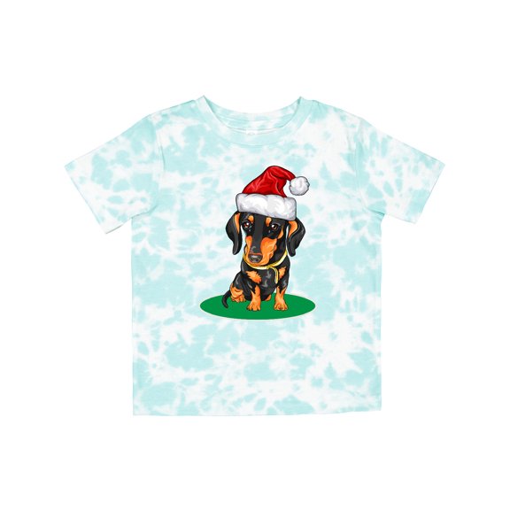 Inktastic Christmas Dachshund Dog Santa Boys or Girls Toddler T-Shirt