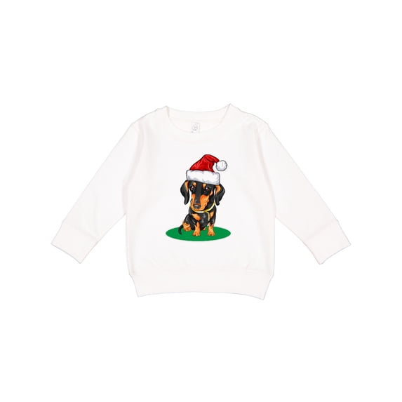 Inktastic Christmas Dachshund Dog Santa Toddler Sweatshirt