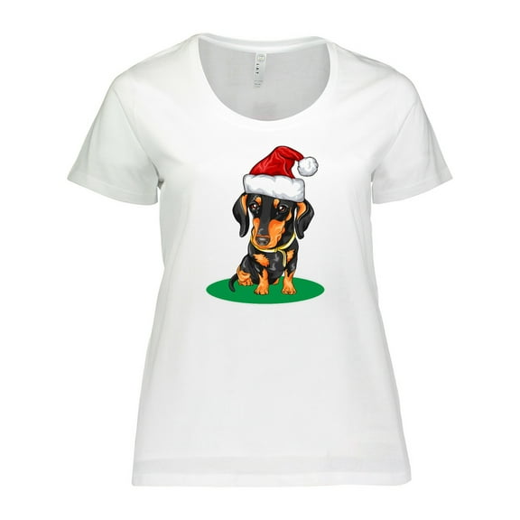 Inktastic Christmas Dachshund Dog Santa Women's Plus Size T-Shirt