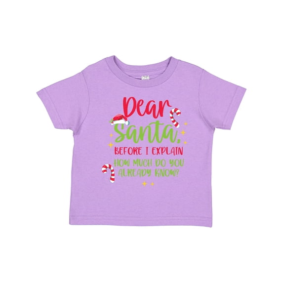 Inktastic Christmas Dear, Santa Before I Explain How Much Do You Know? Boys or Girls Toddler T-Shirt