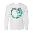 thumbnail image 1 of Inktastic Christmas Dragon with Candy Cane Long Sleeve Youth T-Shirt, 1 of 5