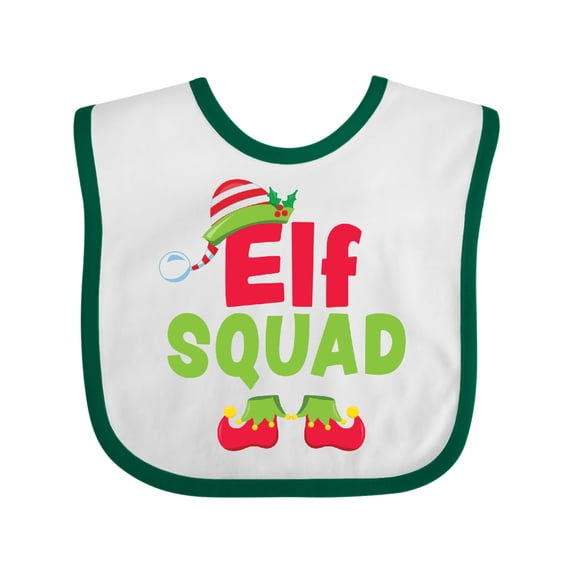 Inktastic Christmas Elf Squad Boys or Girls Baby Bib