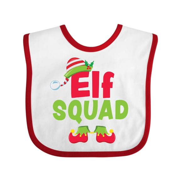 Inktastic Christmas Elf Squad Boys or Girls Baby Bib