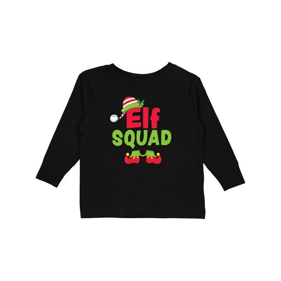 Inktastic Christmas Elf Squad Boys or Girls Long Sleeve Toddler T-Shirt