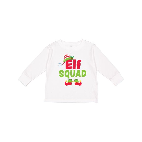 Inktastic Christmas Elf Squad Boys or Girls Long Sleeve Toddler T-Shirt