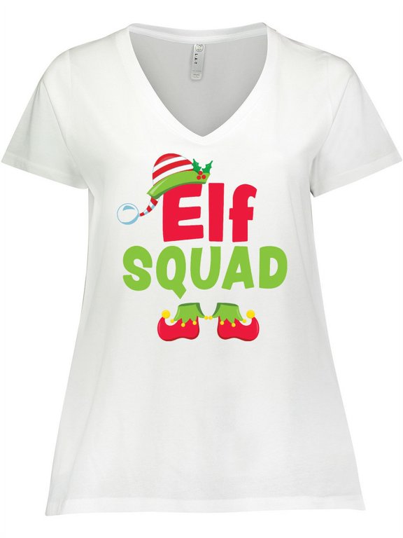 Christmas Elf Squad Women's Plus Size V-Neck T-Shirt