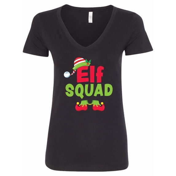 Inktastic Christmas Elf Squad Women's V-Neck T-Shirt