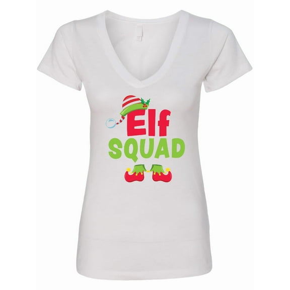 Inktastic Christmas Elf Squad Women's V-Neck T-Shirt