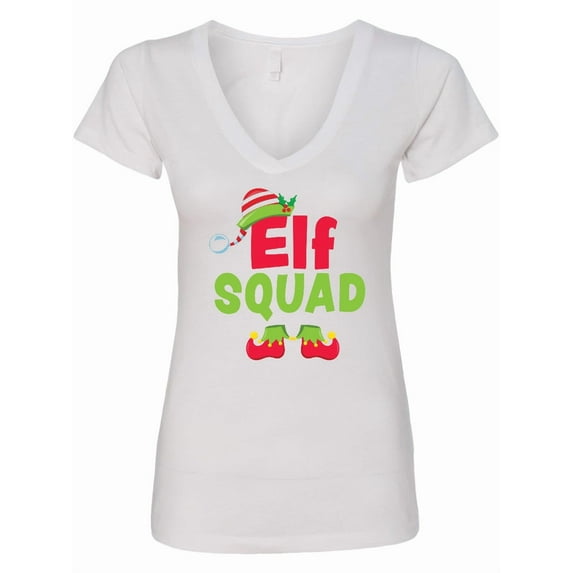 Inktastic Christmas Elf Squad Women's V-Neck T-Shirt
