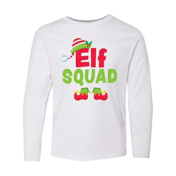 Inktastic Christmas Elf Squad Long Sleeve Youth T-Shirt