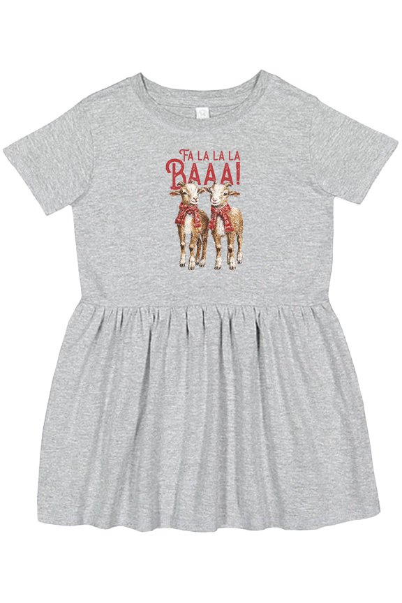 Christmas Farm Goat Girls Toddler Dress