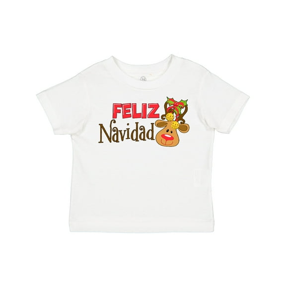 Inktastic Christmas Feliz Navidad with Cute Reindeer Boys or Girls Toddler T-Shirt