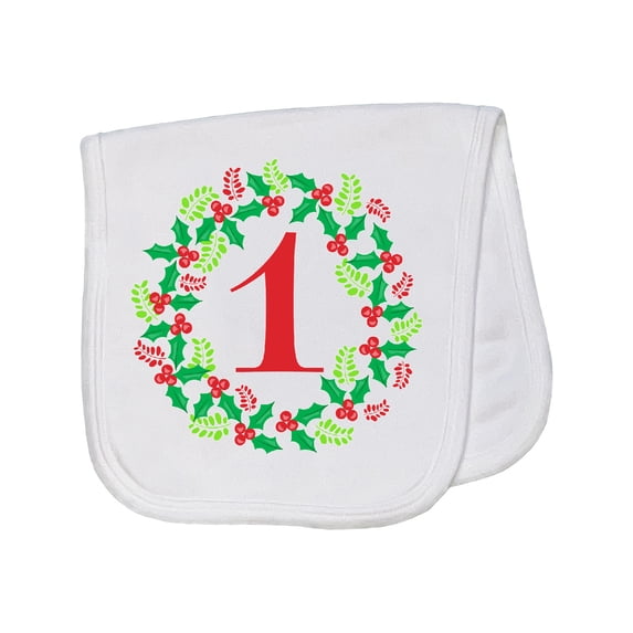 Inktastic Christmas First Birthday One Year Old Baby Burp Cloth