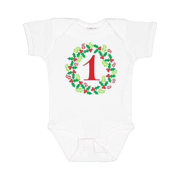 Inktastic Christmas First Birthday One Year Old Boys or Girls Baby Bodysuit
