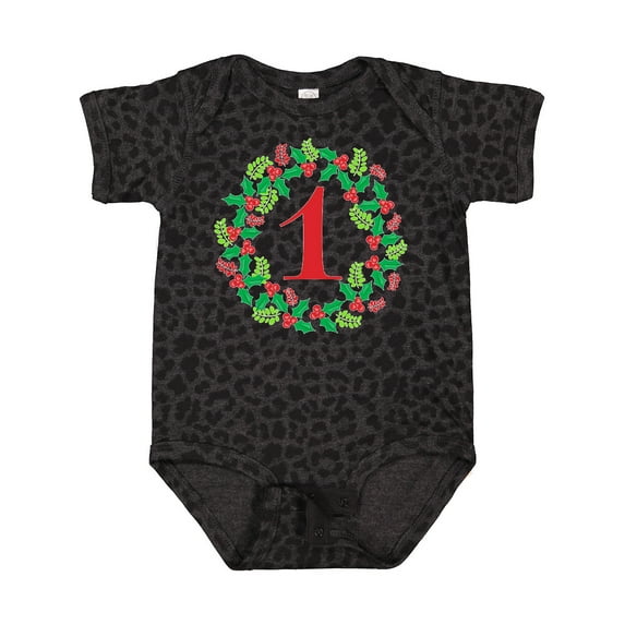 Inktastic Christmas First Birthday One Year Old Boys or Girls Baby Bodysuit